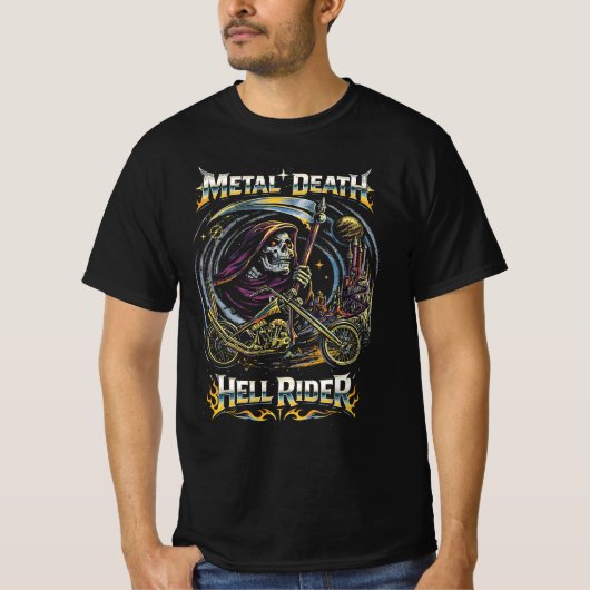 Metal Death – Hell Rider Tシャツ (正面)