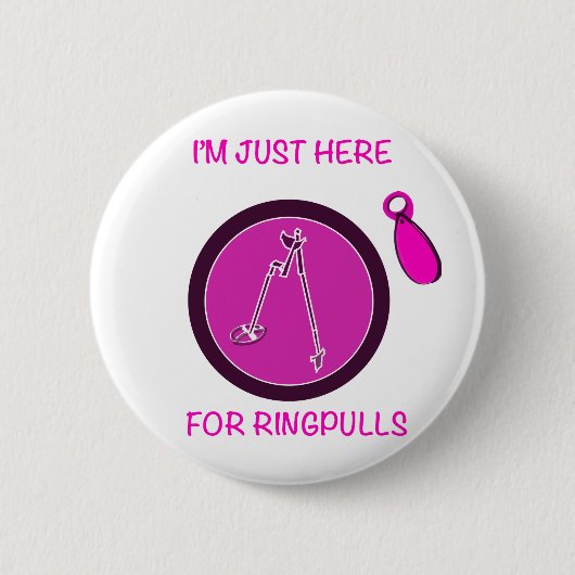 Metal Detecting  缶バッジ (正面)