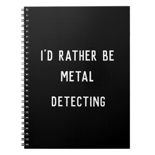 METAL DETECTING I'D Most Spiralフォトノートブック ノートブック (正面)