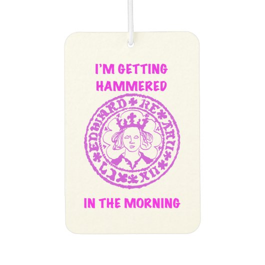 Metal Detecting Pink Hammered Coin カーエアーフレッシュナー (正面)