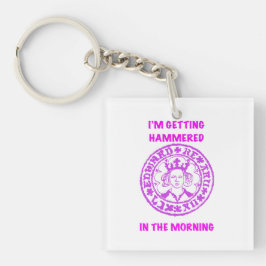 Metal Detecting Pink Hammered Coin キーホルダー