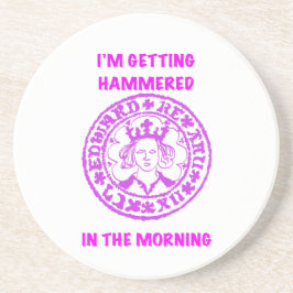 Metal Detecting Pink Hammered Coin コースター