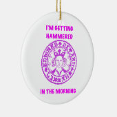 Metal Detecting Pink Hammered Coin セラミックオーナメント (右)