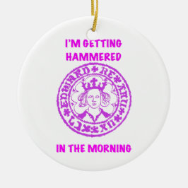 Metal Detecting Pink Hammered Coin セラミックオーナメント