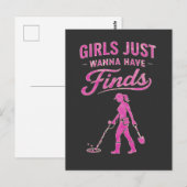 Metal Detecting Pink Lady ポストカード (正面/裏面)