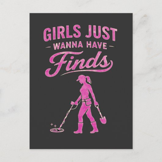 Metal Detecting Pink Lady ポストカード (正面)