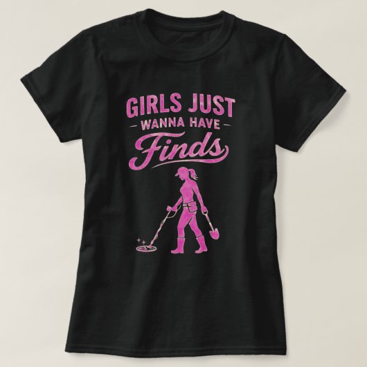 Metal Detecting Pink Lady Tシャツ (デザイン正面)