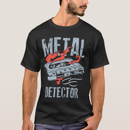 Metal Detector - Retro Metal Mixtape Design Tシャツ (正面)