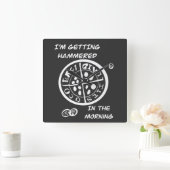  Metal Detectorist  スクエア壁時計 (ホーム)