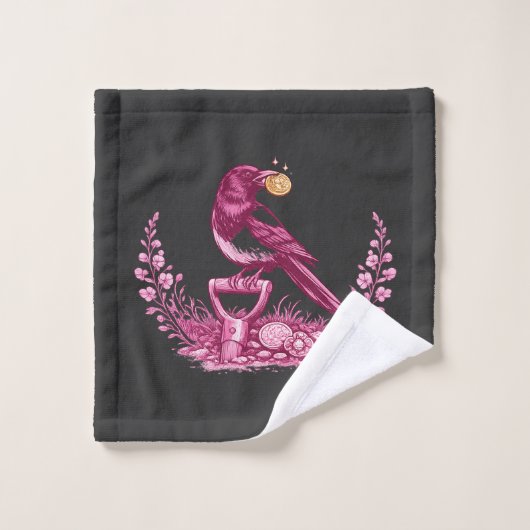 Metal Detectorist Magpie  ウォッシュタオル (ウォッシュタオル)