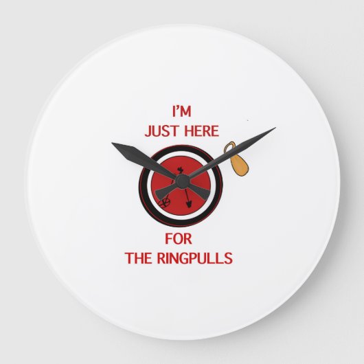 Metal Detectorist Ring Pull ラージ壁時計 (正面)