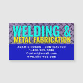 Metal Fabrication & Welding Magnetic Business Card (正面)