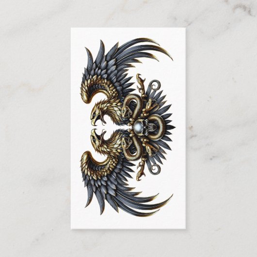 Metal Fan Badetuch Adler mit Totenkopf 名刺 (正面)