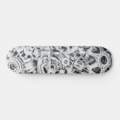 Metal Gears Black White Photography Skateboard スケートボード (横)
