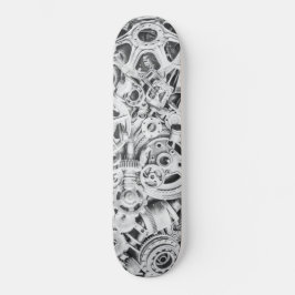 Metal Gears Black White Photography Skateboard スケートボード
