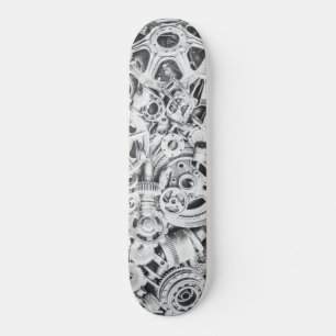 Metal Gears Black White Photography Skateboard スケートボード