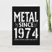 Metal Gift Birthday Vintage 1974 カード (正面)