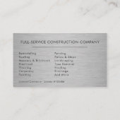 Metal Handyman Construction Black Gold  名刺 (裏面)