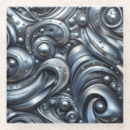 metal look, industrial style ガラスコースター