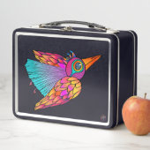 Metal Lunchbox colorful Bird Creature メタルランチボックス (インサイチュ)