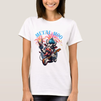     Metal Moo-d – Rockin' Cow with a Guitar Tシャツ