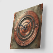 metal object スクエア壁時計 (傾斜)