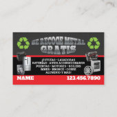 Metal Pick up Business Cards - English-Spanish 名刺 (裏面)