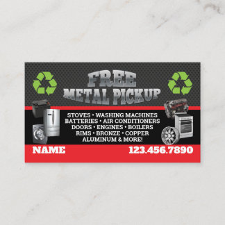 Metal Pick up Business Cards - English-Spanish 名刺