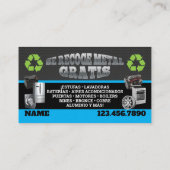 Metal Pick up Business Cards - English-Spanish 名刺 (裏面)