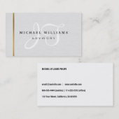 METAL PROFESIONAL ELEGANTE MODERNO MINIMALISTA 名刺 (正面/裏面)