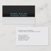 METAL PROFESIONAL ELEGANTE MODERNO MINIMALISTA 名刺 (正面/裏面)