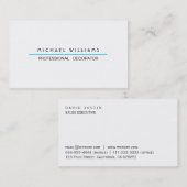 METAL PROFESIONAL ELEGANTE MODERNO MINIMALISTA 名刺 (正面/裏面)