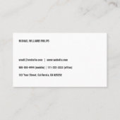 METAL PROFESIONAL ELEGANTE MODERNO MINIMALISTA 名刺 (裏面)