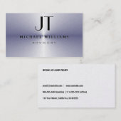 METAL PROFESIONAL ELEGANTE MODERNO NEGRO SIMPLE 名刺 (正面/裏面)