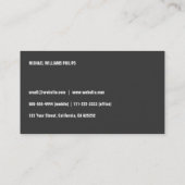 METAL PROFESIONAL ELEGANTE MODERNO ORO SIMPLE 名刺 (裏面)