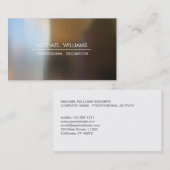 METAL PULIDO ACERO PROFESIONAL ELEGANTE MODERNO 名刺 (正面/裏面)