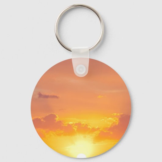 Metal ring keychain sunset and cloud キーホルダー (正面)
