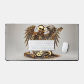 Metal Rockgitarrist mit Adler und Flügel デスクマット (キーボード&マウス)