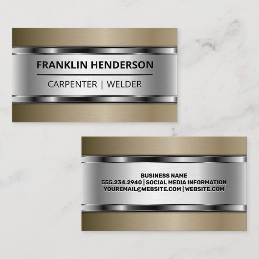 Metal Shine名刺 名刺 (正面/裏面)