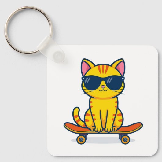 Metal Square Keychain  キーホルダー (正面)