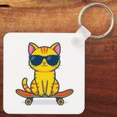 Metal Square Keychain  キーホルダー (裏面)