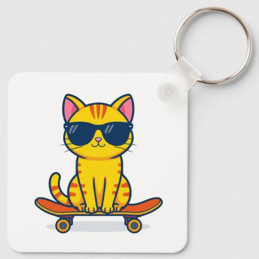 Metal Square Keychain  キーホルダー (裏面)