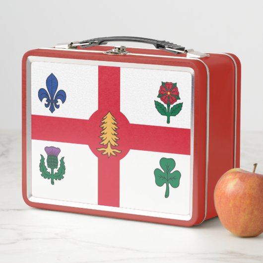 Metal Stainless Lunchbox with flag of Montreal メタルランチボックス (インサイチュ)