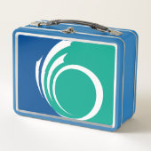 Metal Stainless Lunchbox with flag of Ottawa メタルランチボックス (正面)