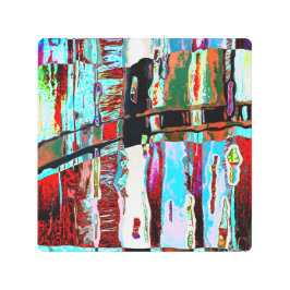 Metal Wall Art Collapse Reflection Abstract Design メタルプリント