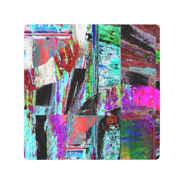 Metal Wall Art – Neon Pulse メタルプリント (正面)