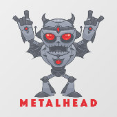 Metalhead - Heavy Metal Robot Devil -文字 ウィンドウサイン (シート)