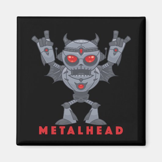 Metalhead - Heavy Metal Robot Devil -文字 マグネット (正面)