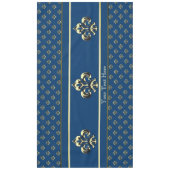 Metalic（紋章の）フラ・ダ・リ(金ゴールド) テーブルクロス (正面)