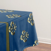 Metalic（紋章の）フラ・ダ・リ(金ゴールド) テーブルクロス (インサイチュ)